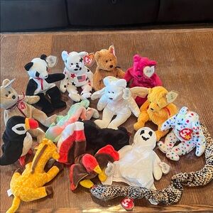 Ty Lot of 15 Beanie Babies Plush Toy Bundle - Assorted Colors #18